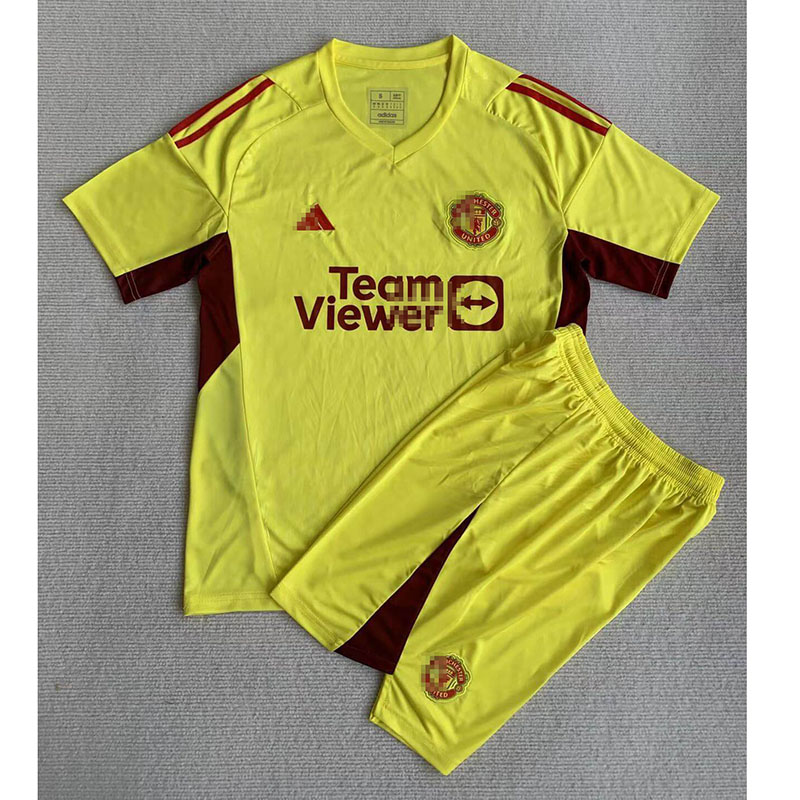 Camiseta de Portero de Manchester United 2023/2024 Niño Kit Amarillo